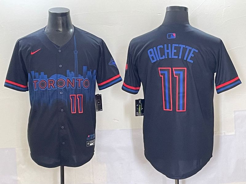 Men 2025 Toronto Blue Jays #11 Bichette Black Joint Name Nike MLB Jersey style 12->toronto blue jays->MLB Jersey